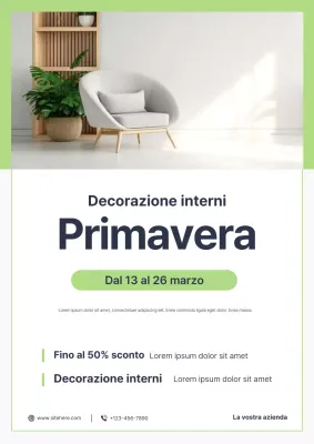 Promozione interni moderni verdi
