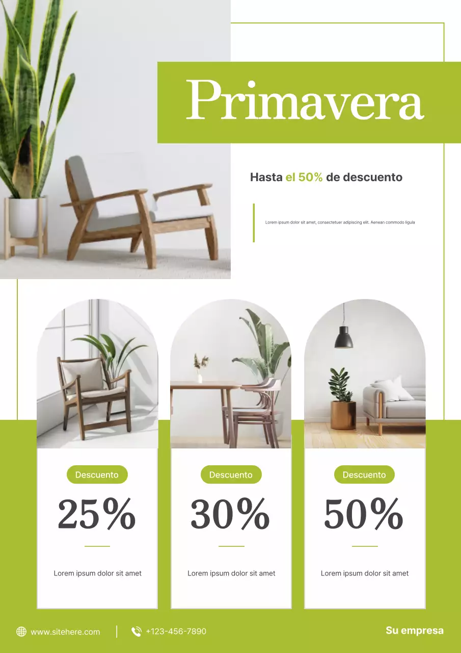 Promoción de muebles modernos ecológicos