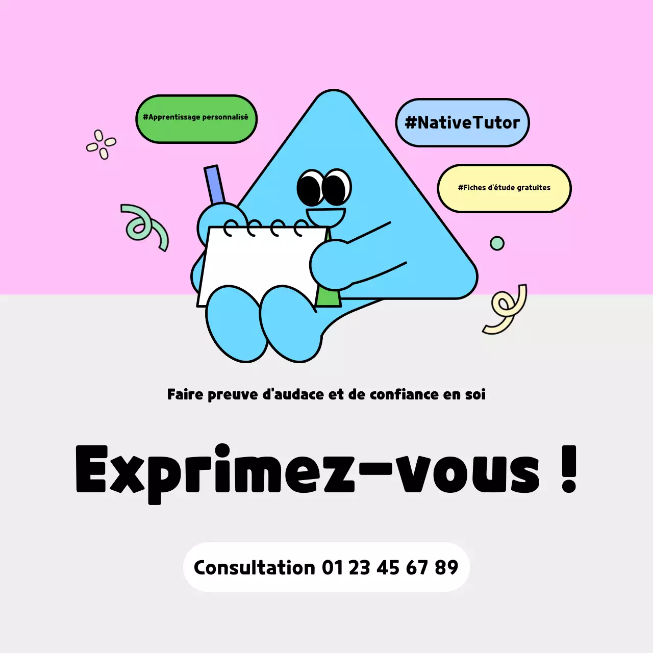 Promotion de l'apprentissage du bébé rose