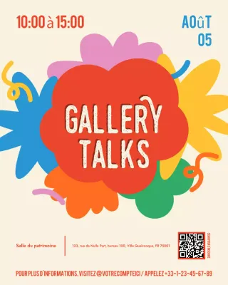 Annonce d'un événement artistique et culturel rétro coloré