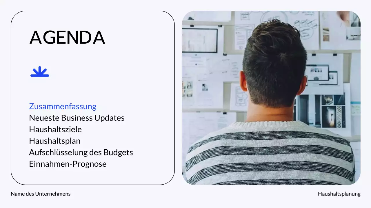 Blaugraue moderne Finanzplanung Präsentation