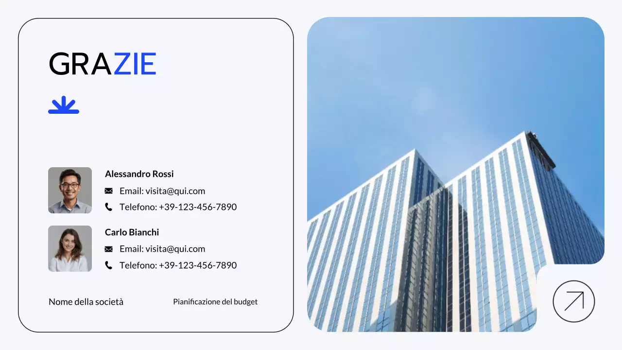 Presentazione sulla pianificazione finanziaria di Blue Grey Modern Finance