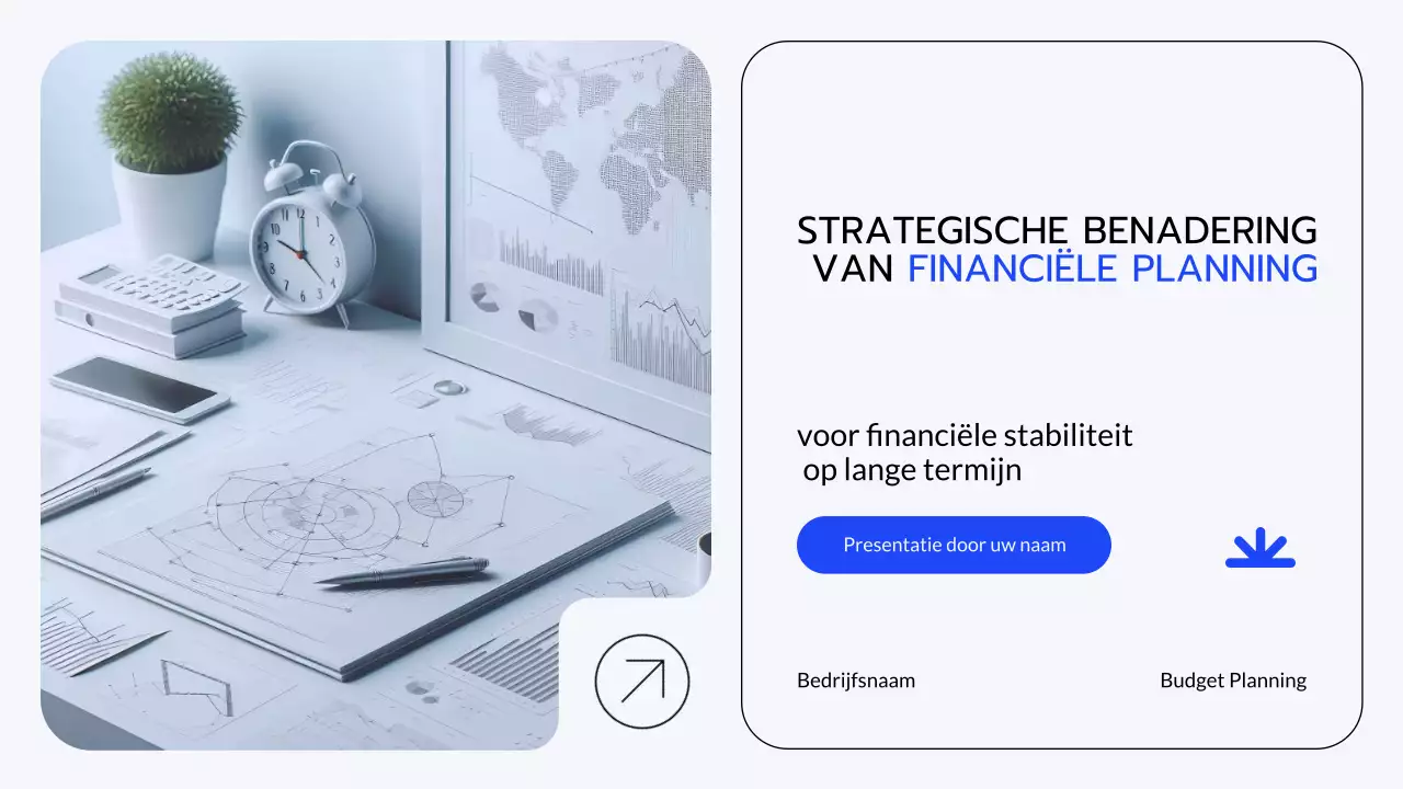 Blue Grey Modern Finance Financiële Planning Presentatie