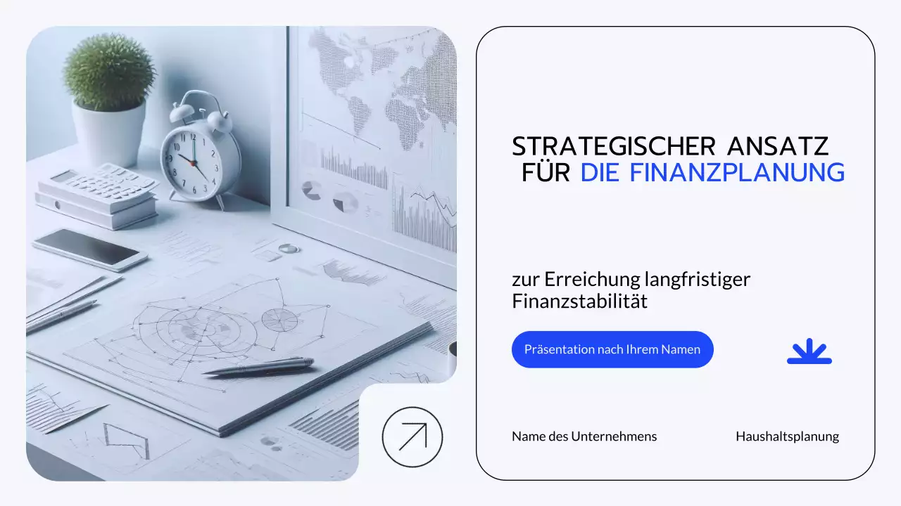 Blaugraue moderne Finanzplanung Präsentation