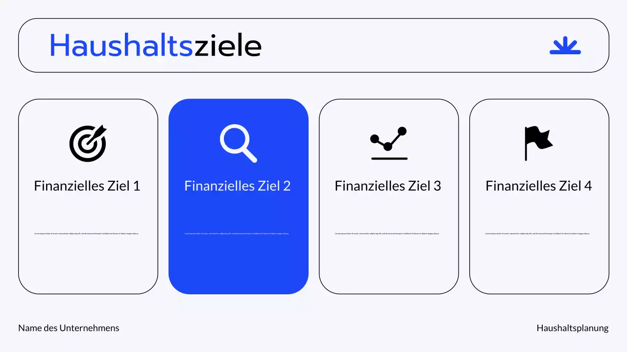 Blaugraue moderne Finanzplanung Präsentation