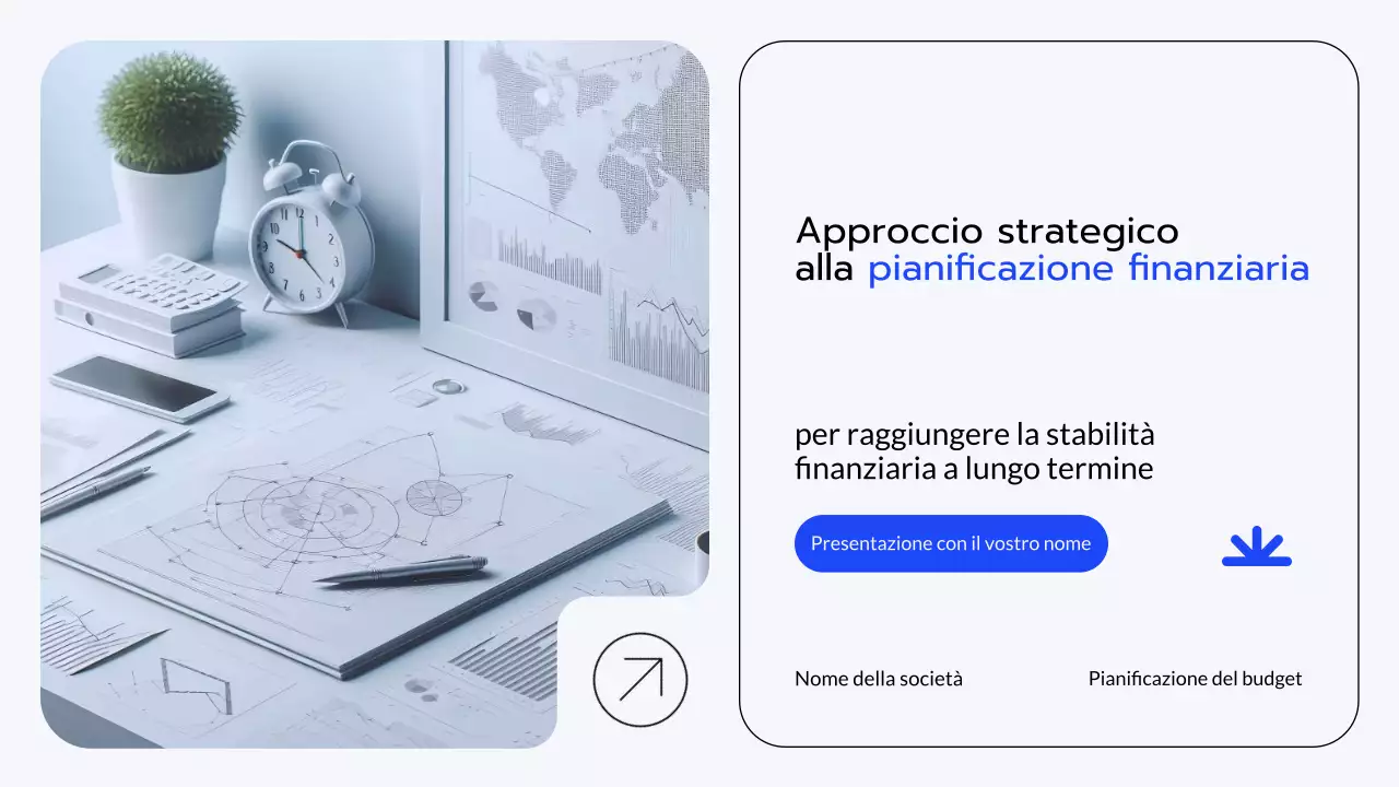 Presentazione sulla pianificazione finanziaria di Blue Grey Modern Finance
