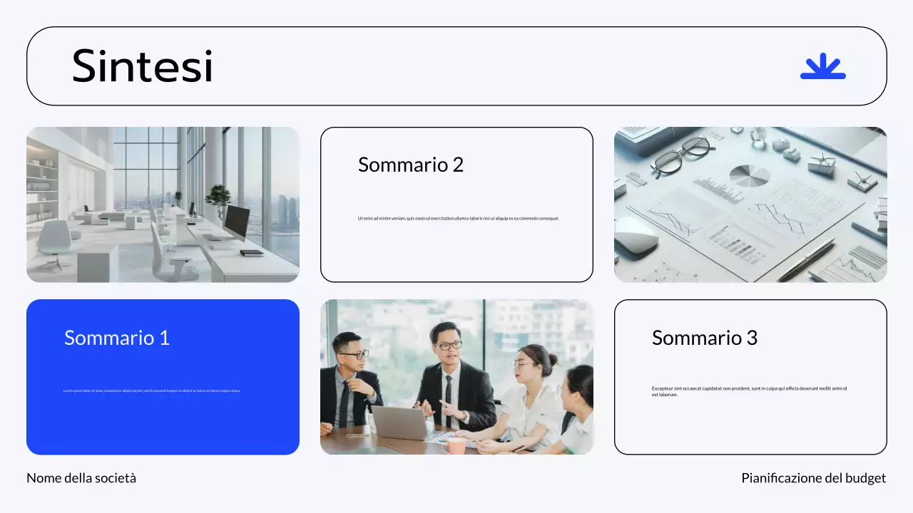 Presentazione sulla pianificazione finanziaria di Blue Grey Modern Finance