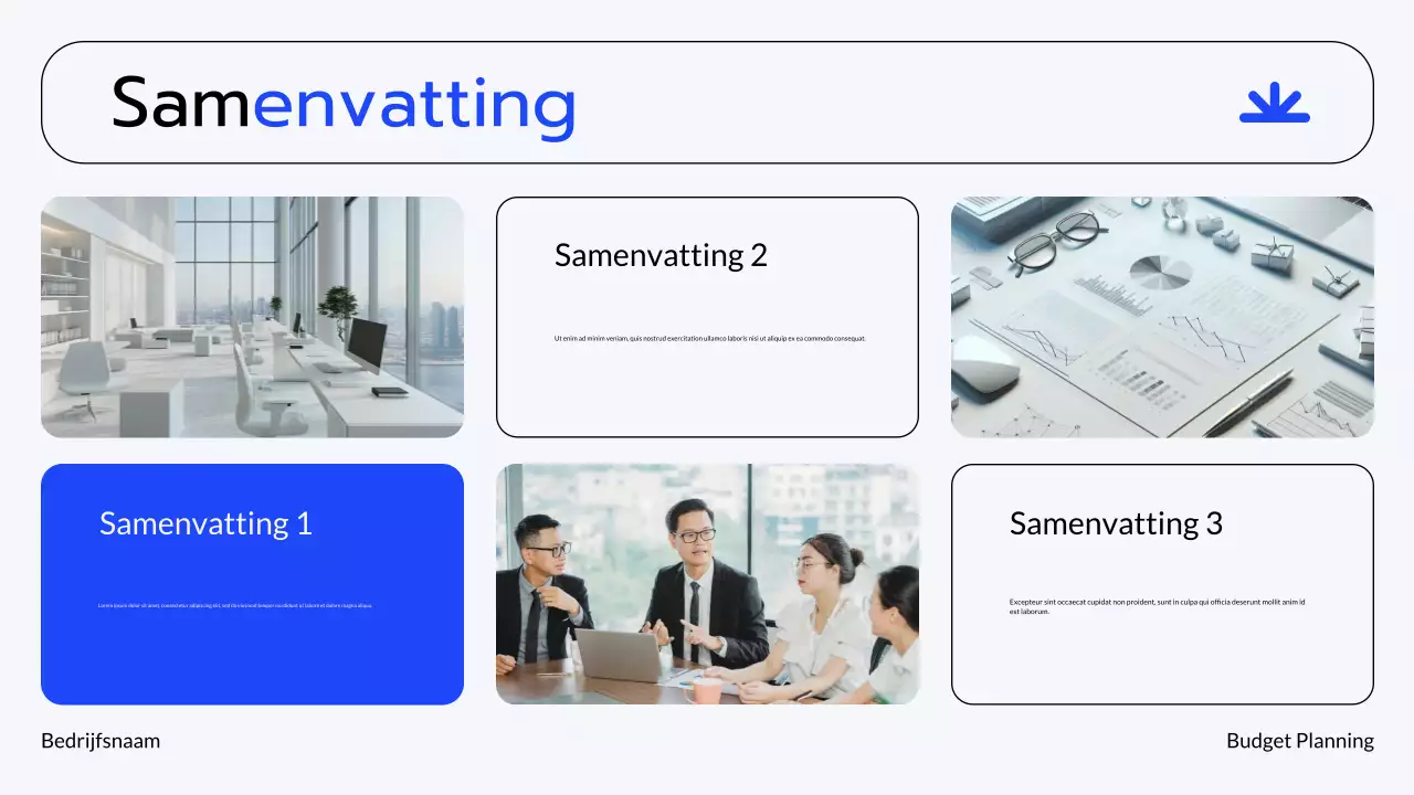 Blue Grey Modern Finance Financiële Planning Presentatie