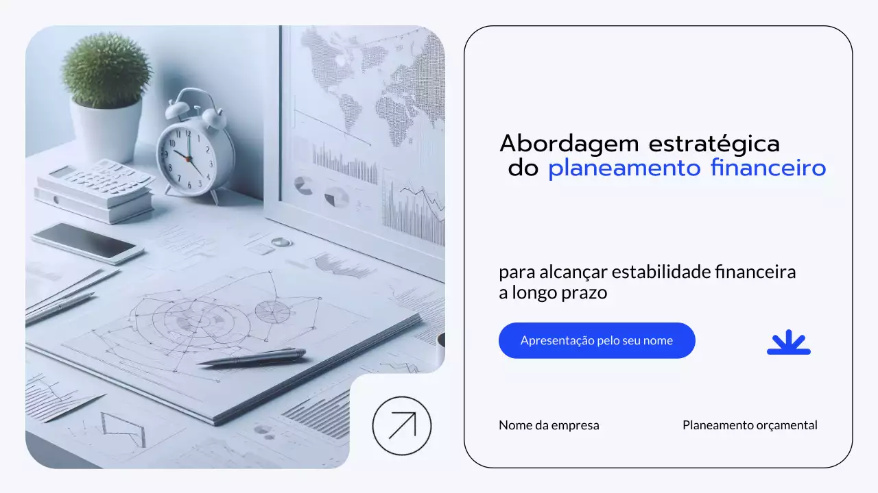 Apresentação de planejamento financeiro Blue Grey Modern Finance