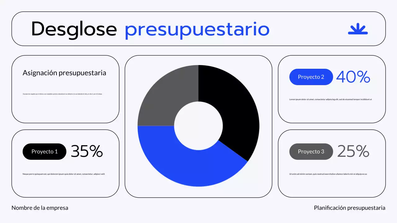 Presentación de planificación financiera de Blue Grey Modern Finance