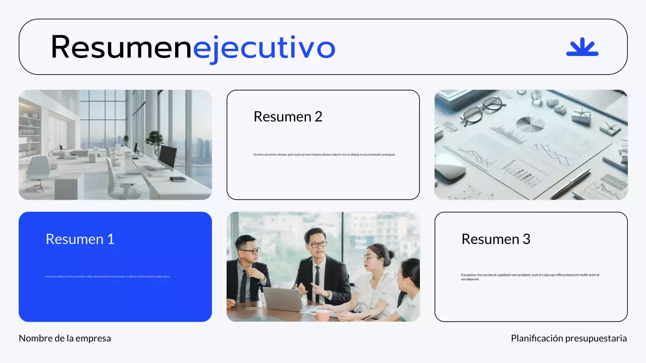Presentación de planificación financiera de Blue Grey Modern Finance