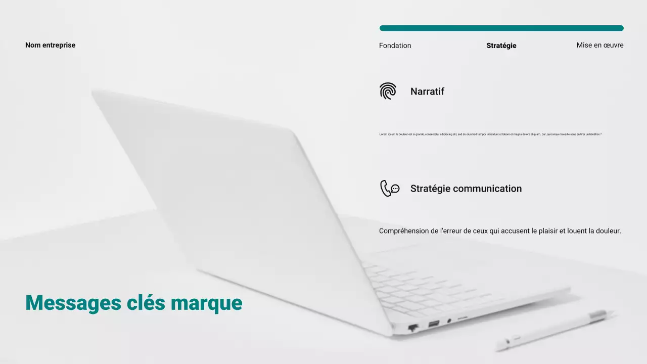 Plan de marketing de contenu minimaliste moderne bleu sarcelle