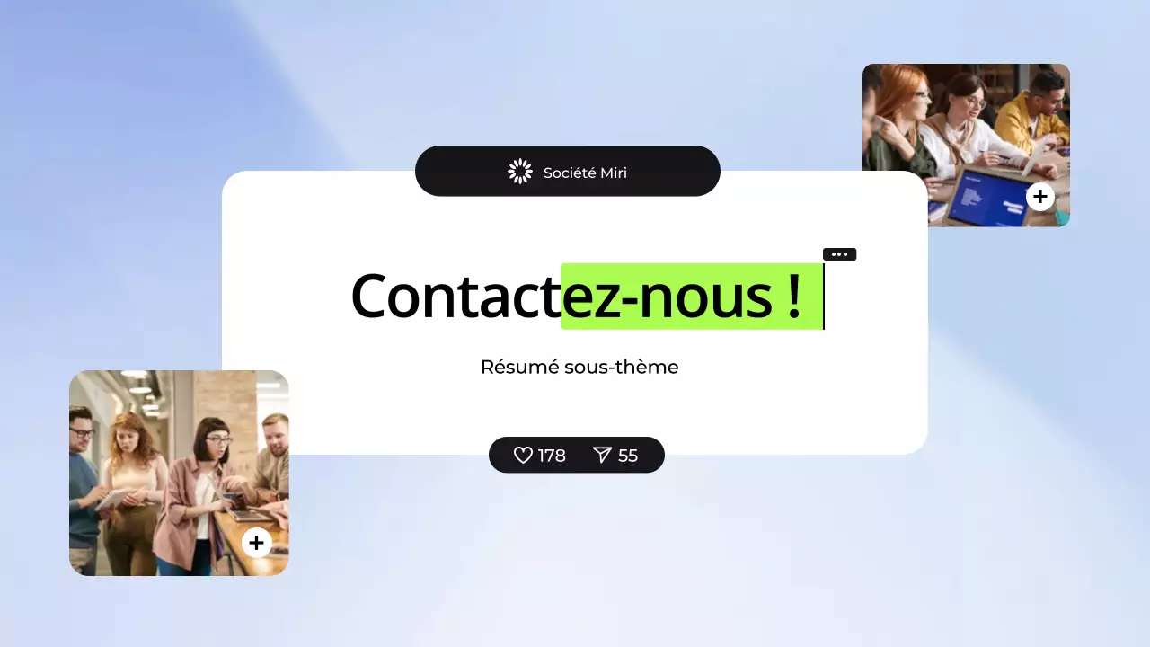 Présentation du marketing numérique bleu et blanc