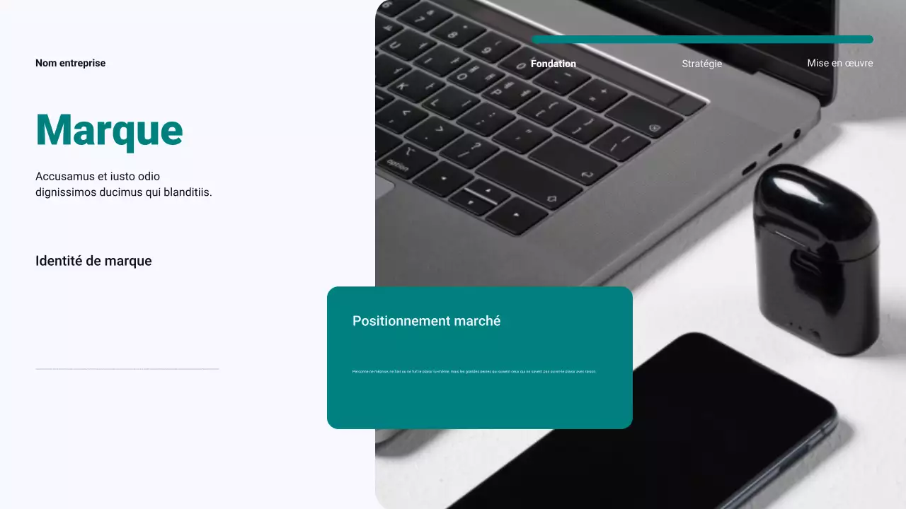 Plan de marketing de contenu minimaliste moderne bleu sarcelle