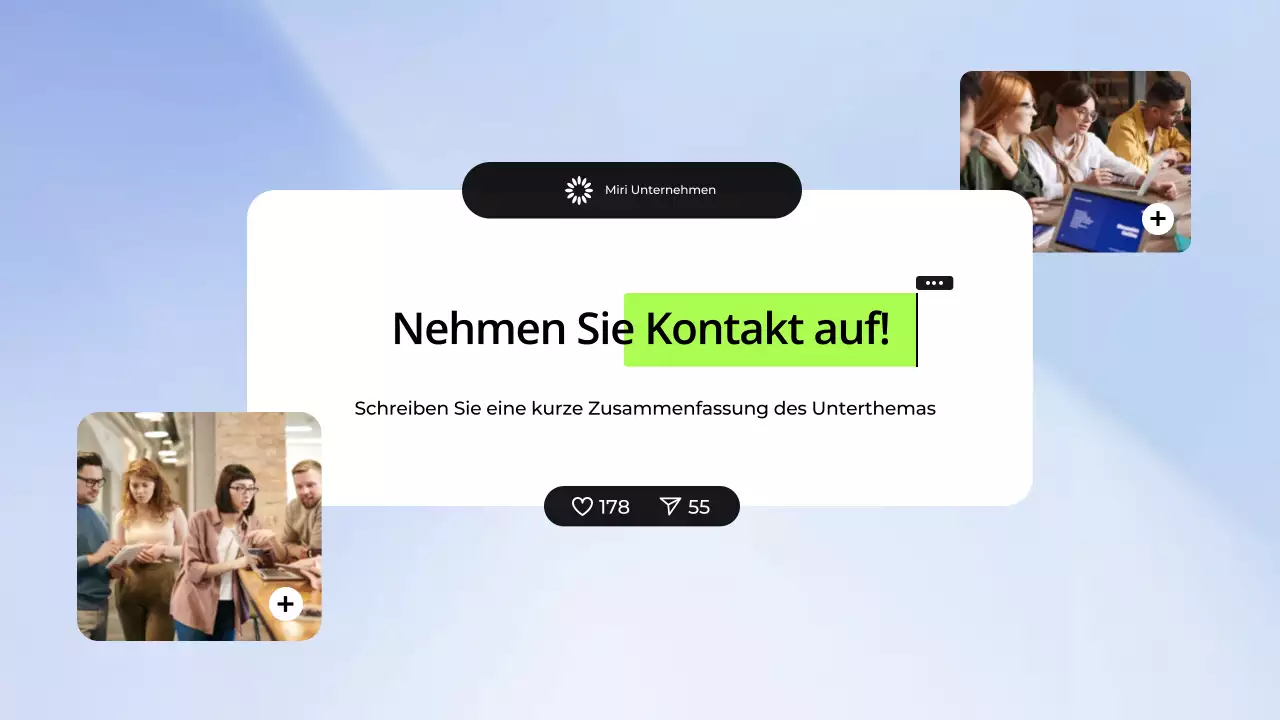 Blau-weiße digitale Marketingpräsentation