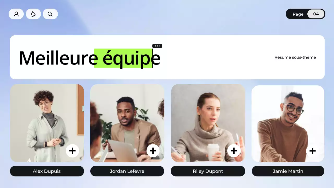 Présentation du marketing numérique bleu et blanc