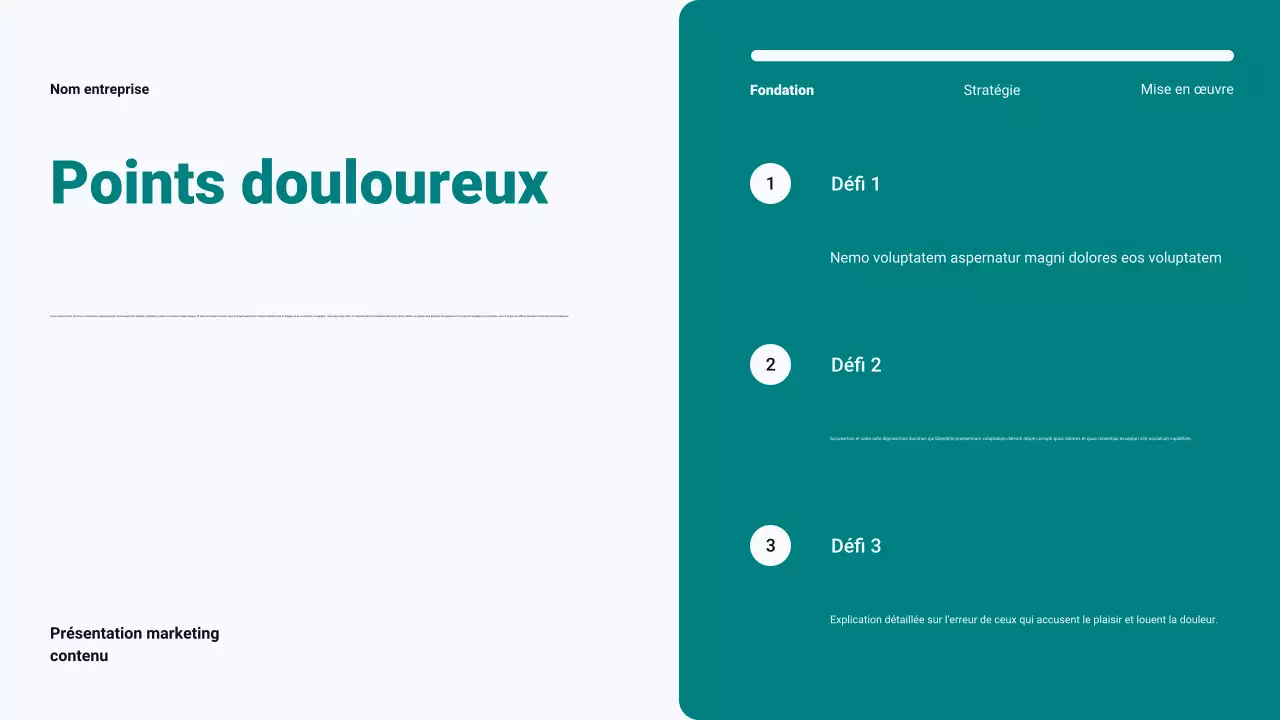 Plan de marketing de contenu minimaliste moderne bleu sarcelle