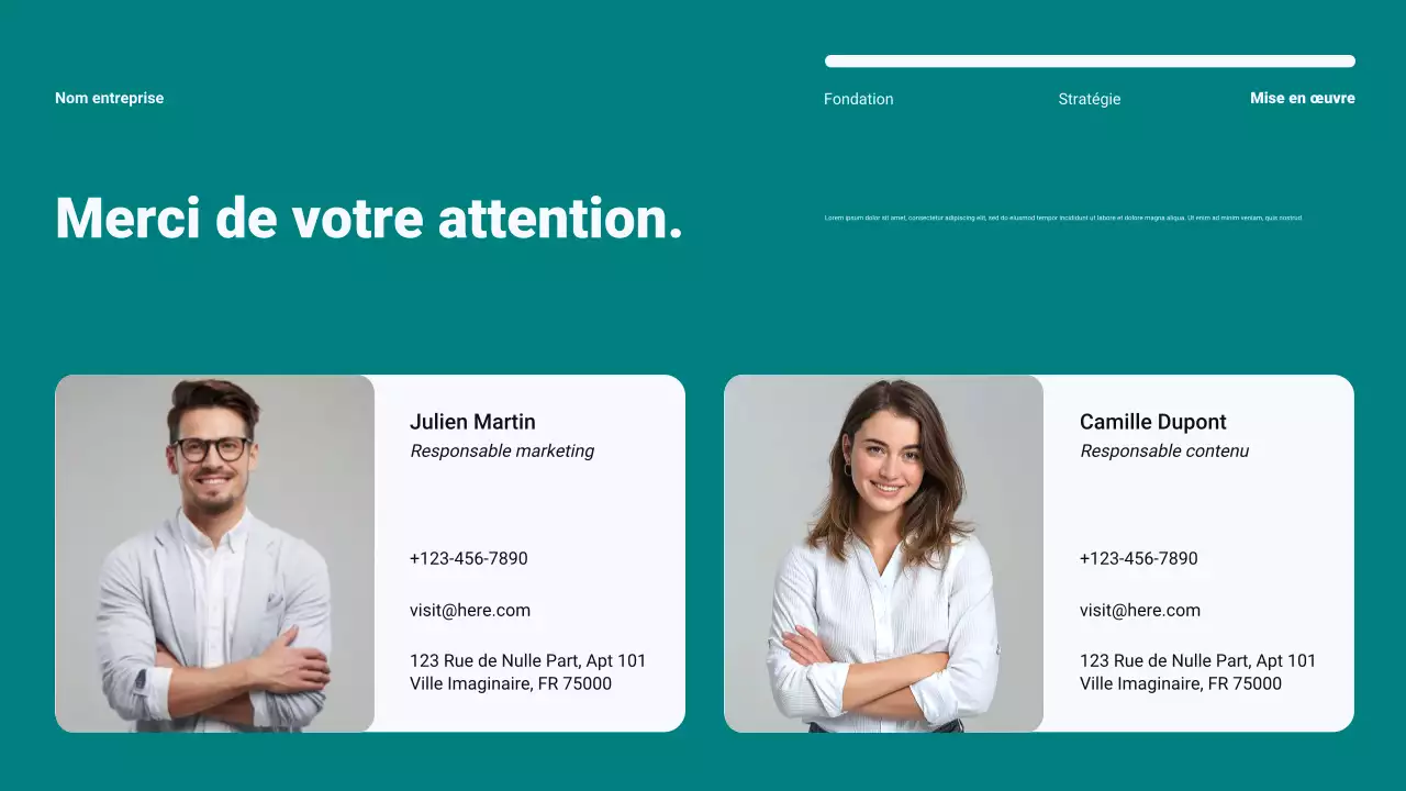 Plan de marketing de contenu minimaliste moderne bleu sarcelle