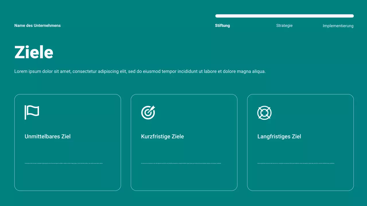 Blaugrüner, moderner, minimalistischer Content-Marketingplan