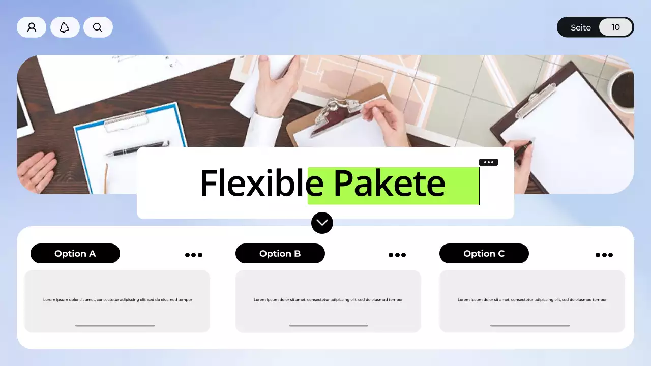 Blau-weiße digitale Marketingpräsentation