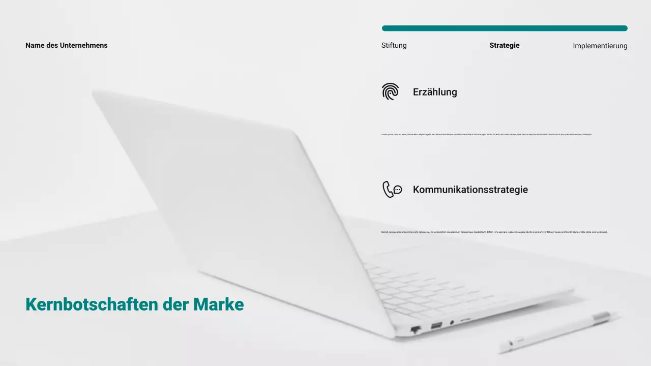 Blaugrüner, moderner, minimalistischer Content-Marketingplan