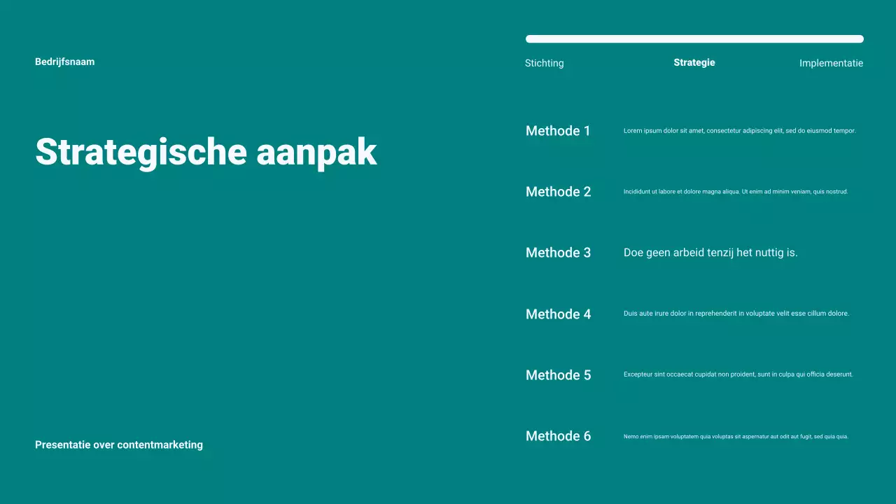 Teal Modern Minimalistisch Content Marketing Plan