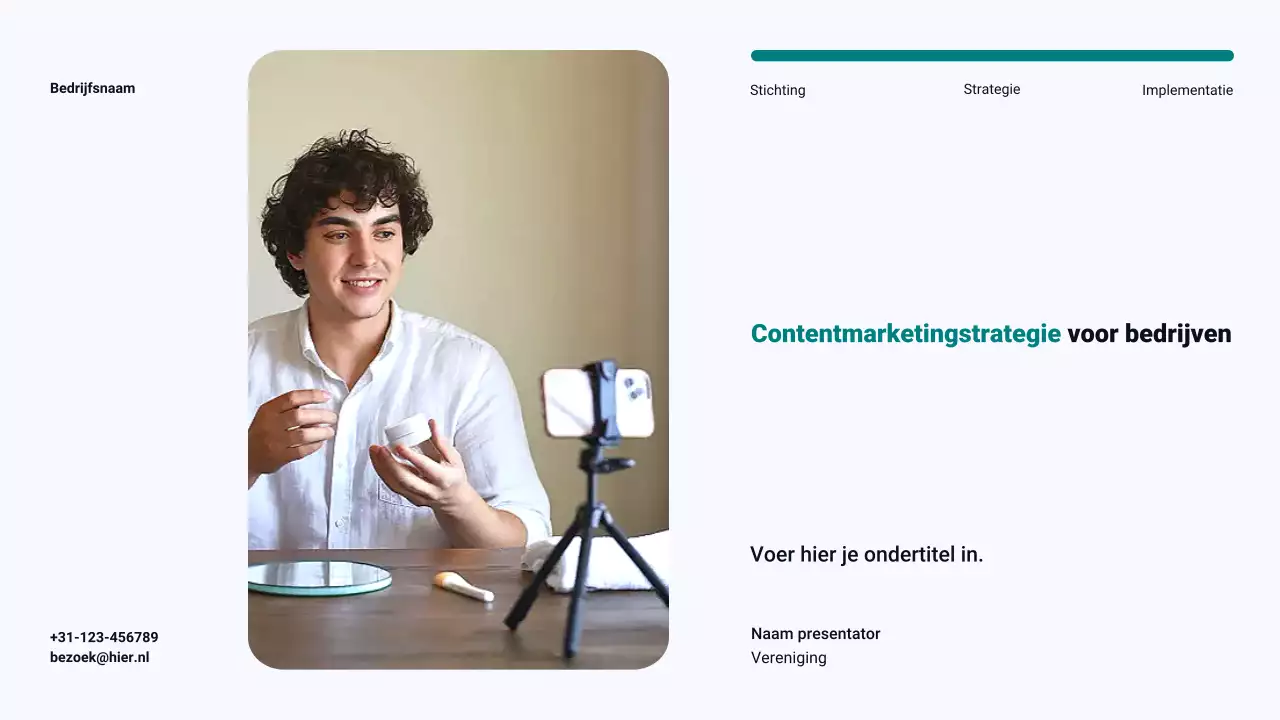 Teal Modern Minimalistisch Content Marketing Plan