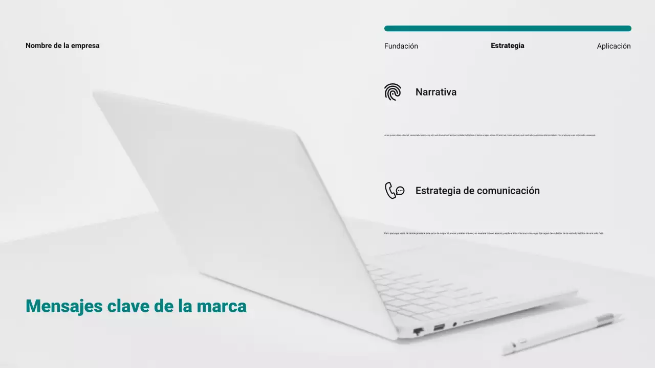 Plan de marketing de contenidos minimalista moderno en verde azulado