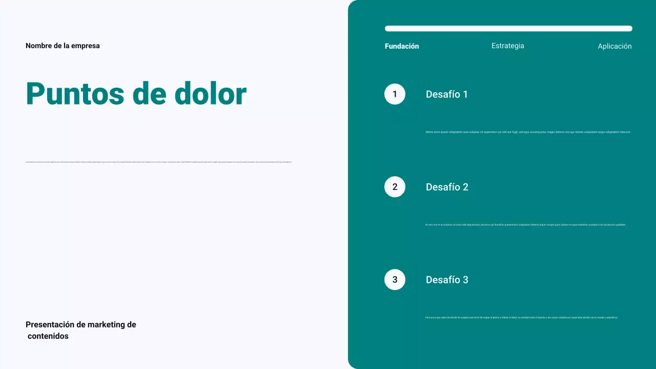 Plan de marketing de contenidos minimalista moderno en verde azulado