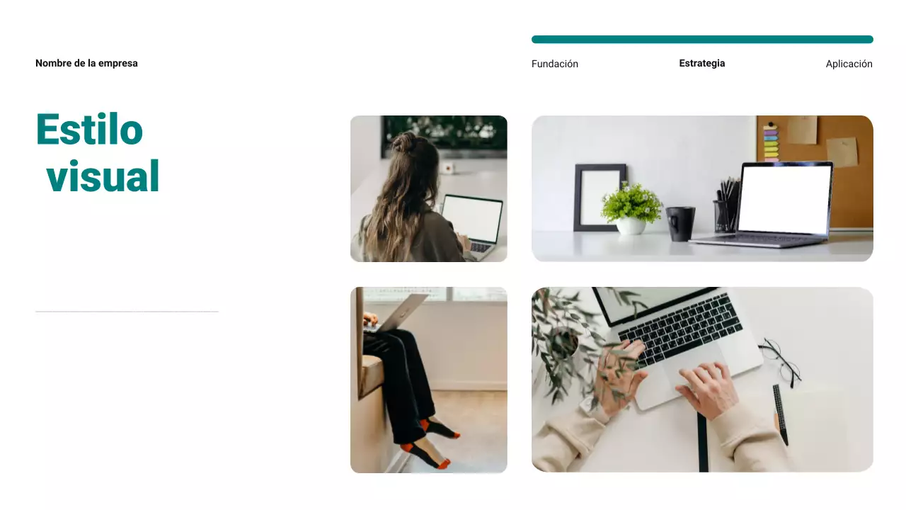 Plan de marketing de contenidos minimalista moderno en verde azulado