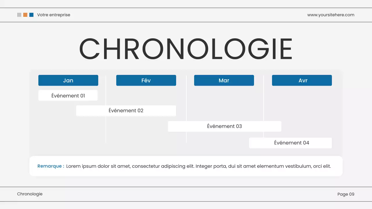 présentation marketing moderne bleue