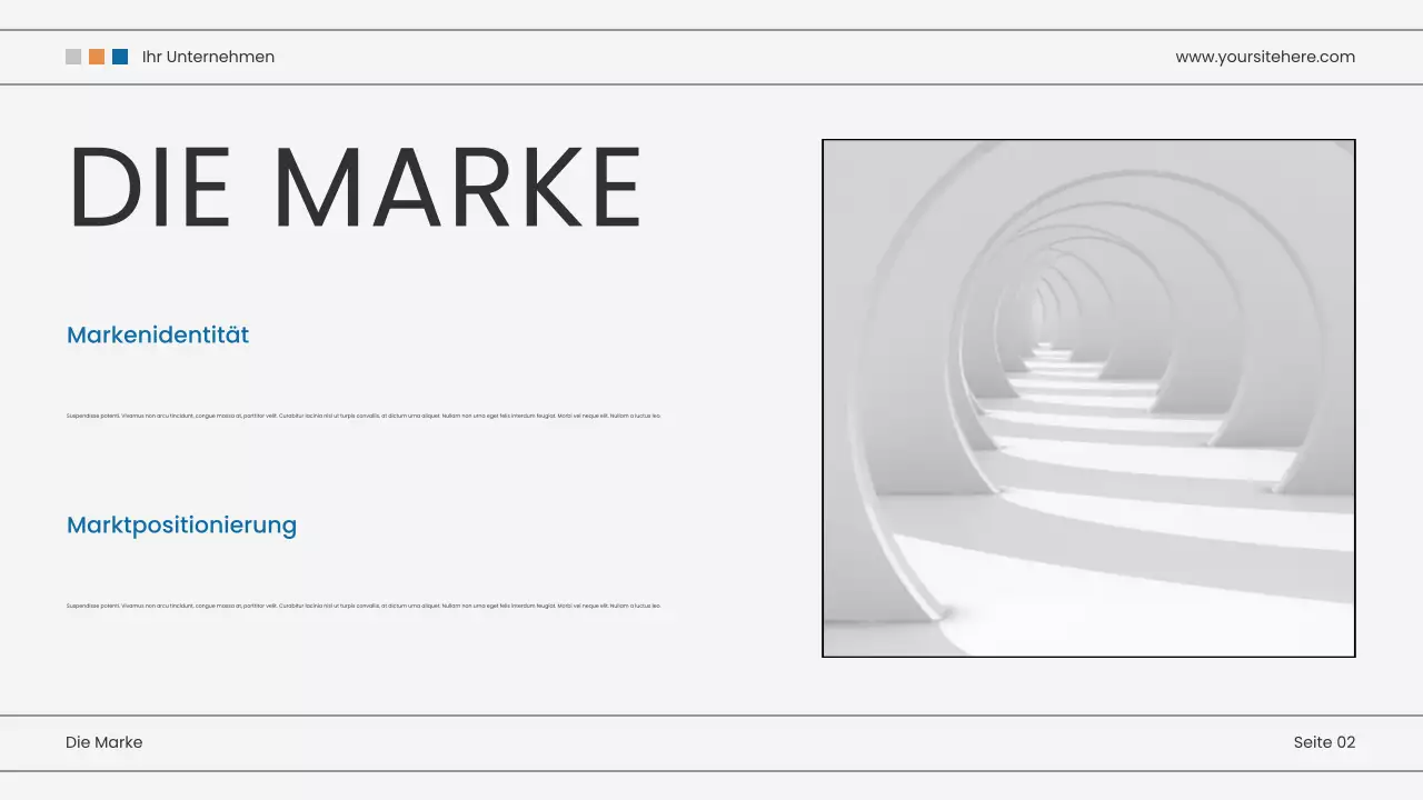 blaue moderne Marketingpräsentation