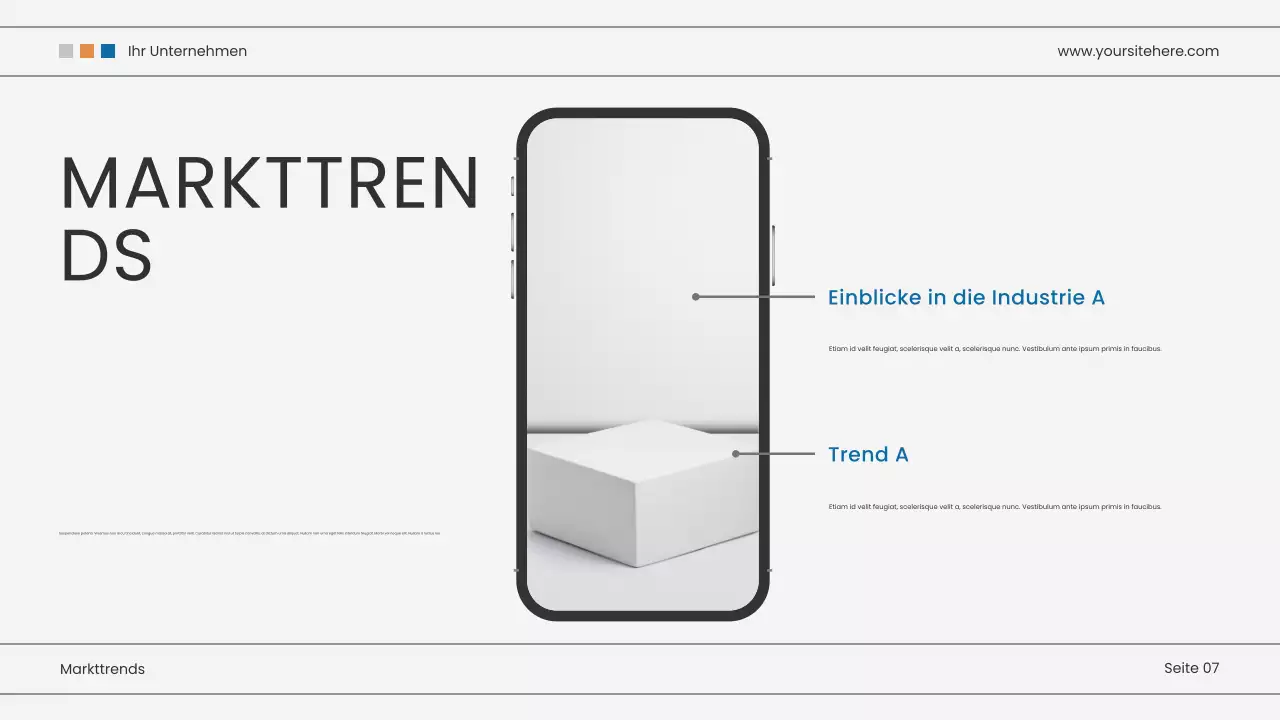 blaue moderne Marketingpräsentation