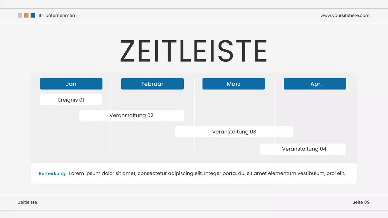 blaue moderne Marketingpräsentation