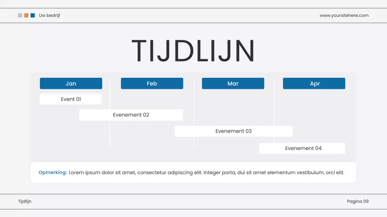 blauwe moderne marketingpresentatie