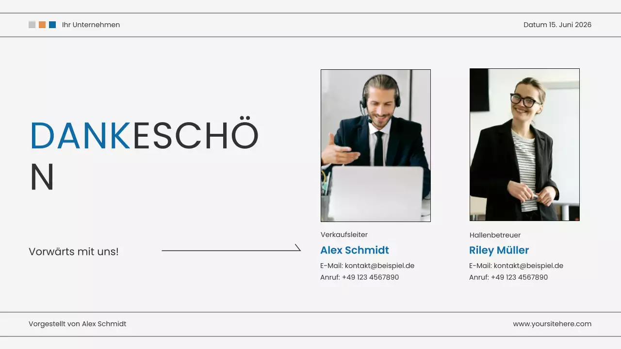 blaue moderne Marketingpräsentation