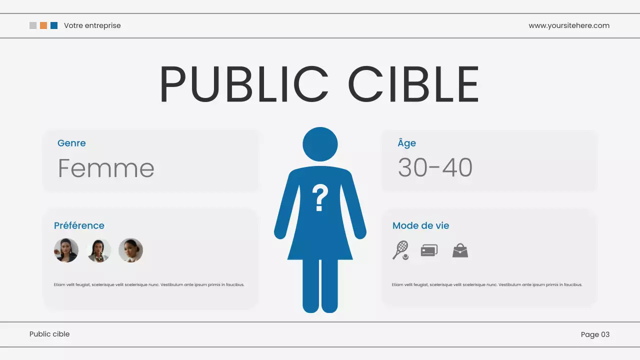 présentation marketing moderne bleue