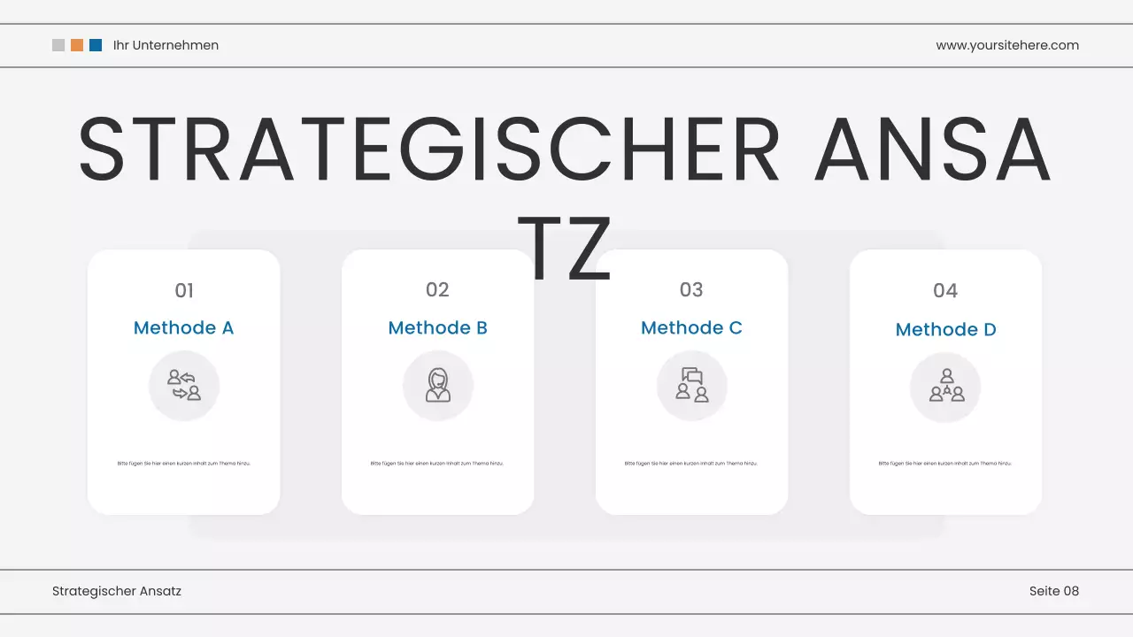 blaue moderne Marketingpräsentation