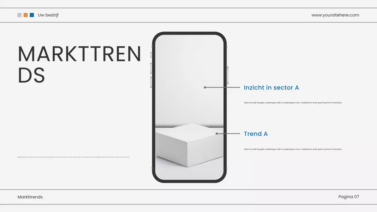 blauwe moderne marketingpresentatie