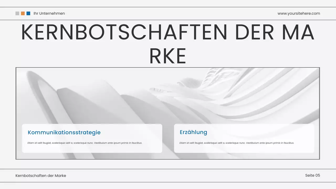 blaue moderne Marketingpräsentation