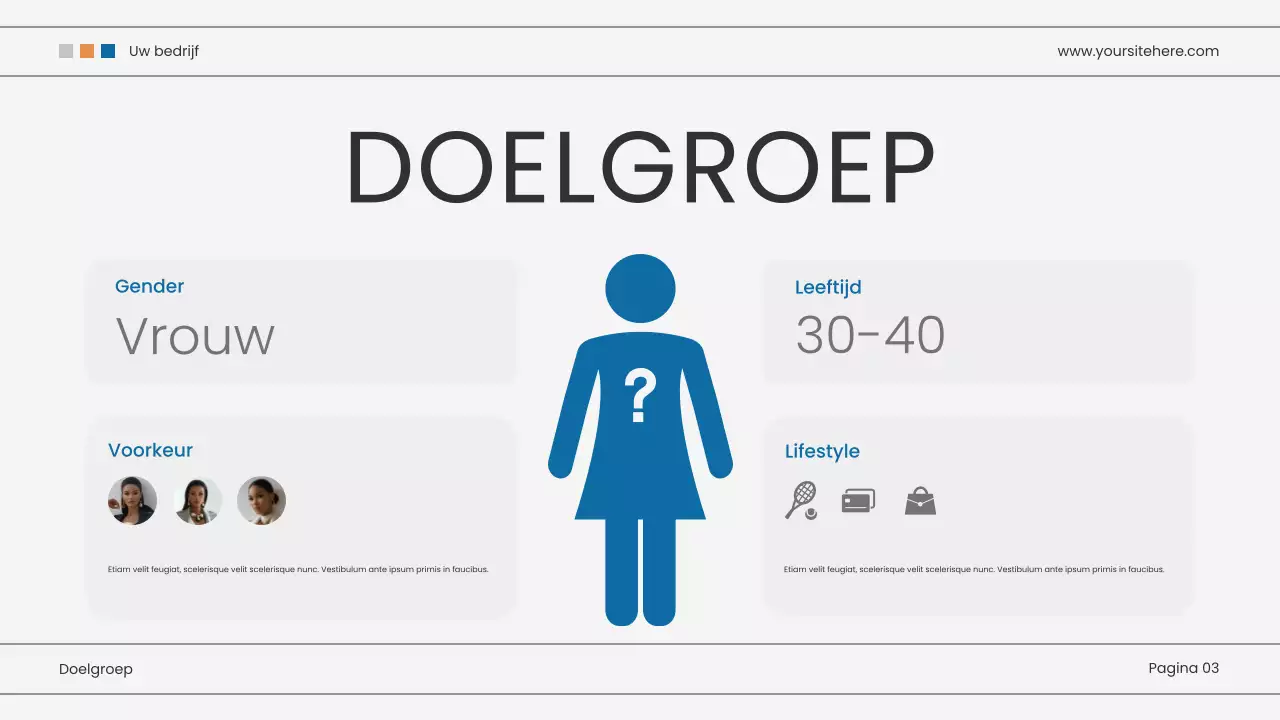 blauwe moderne marketingpresentatie