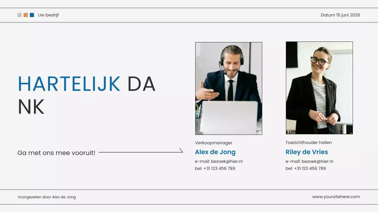 blauwe moderne marketingpresentatie