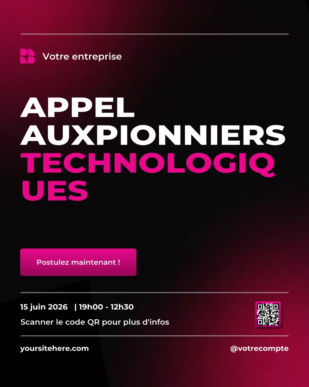 annonce de l'événement technologique Pink Bold