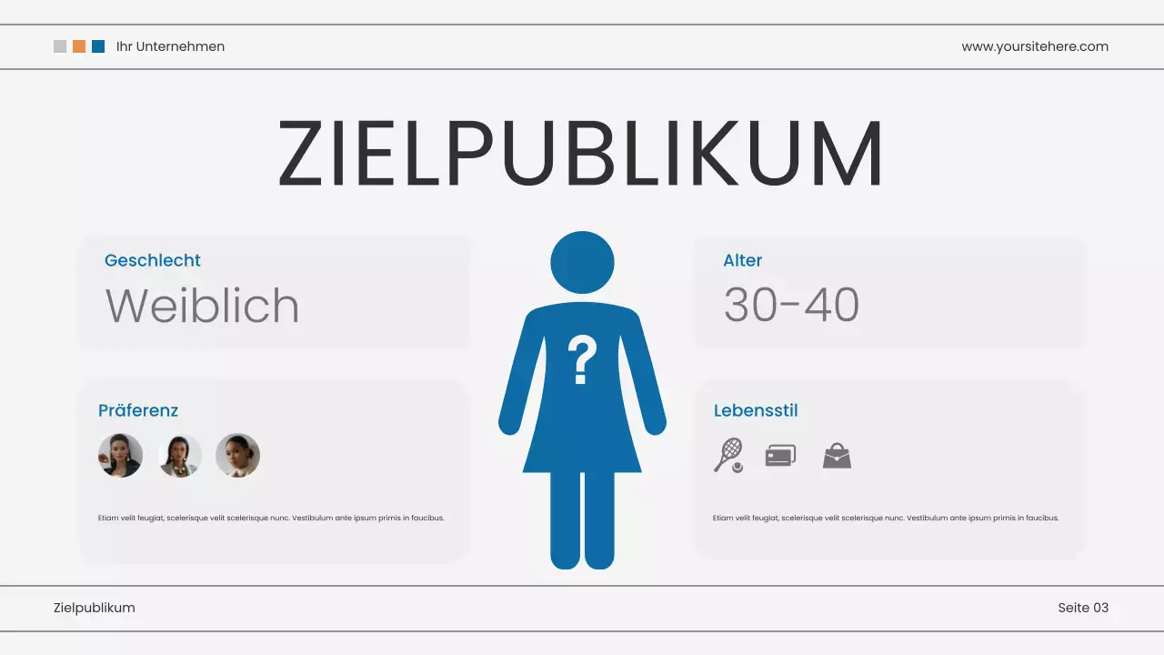 blaue moderne Marketingpräsentation