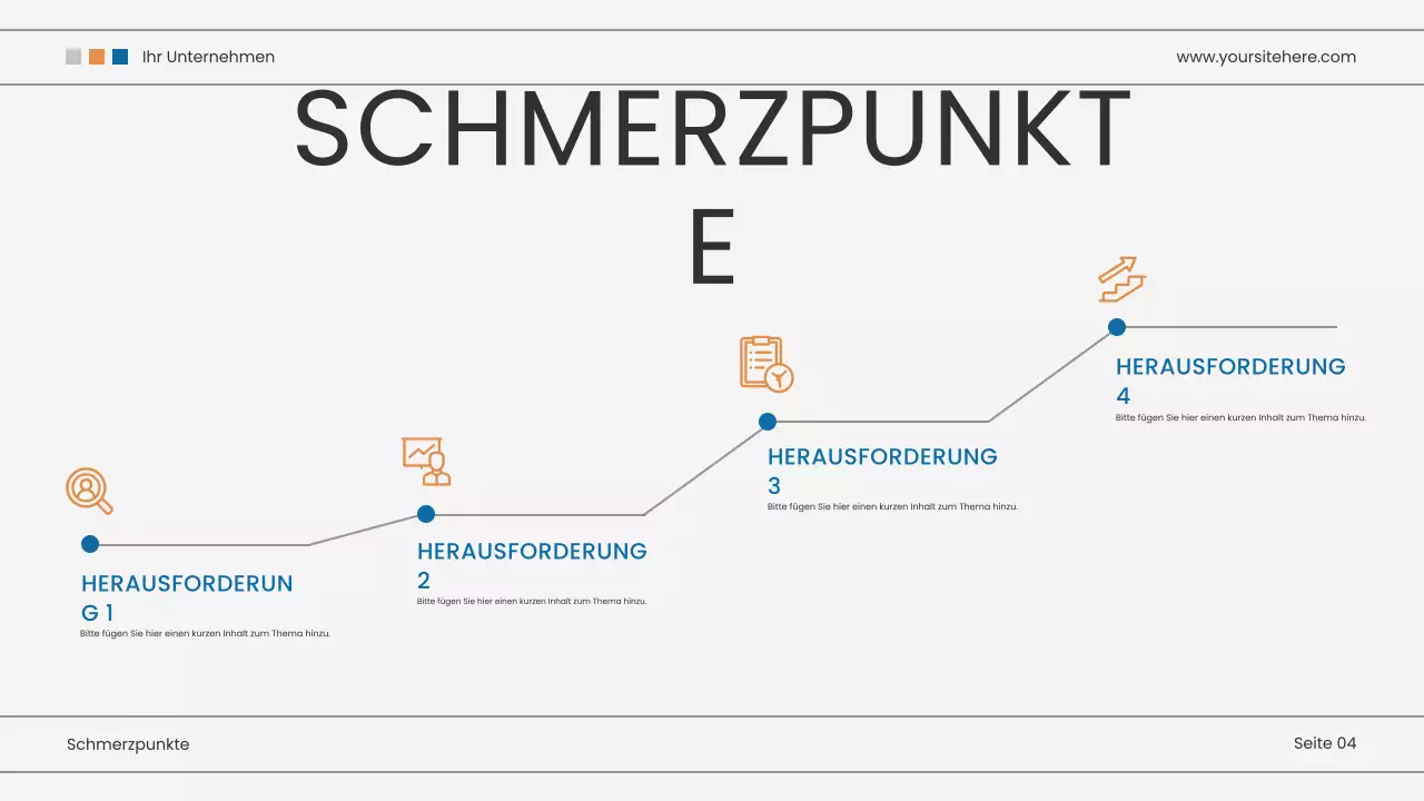 blaue moderne Marketingpräsentation