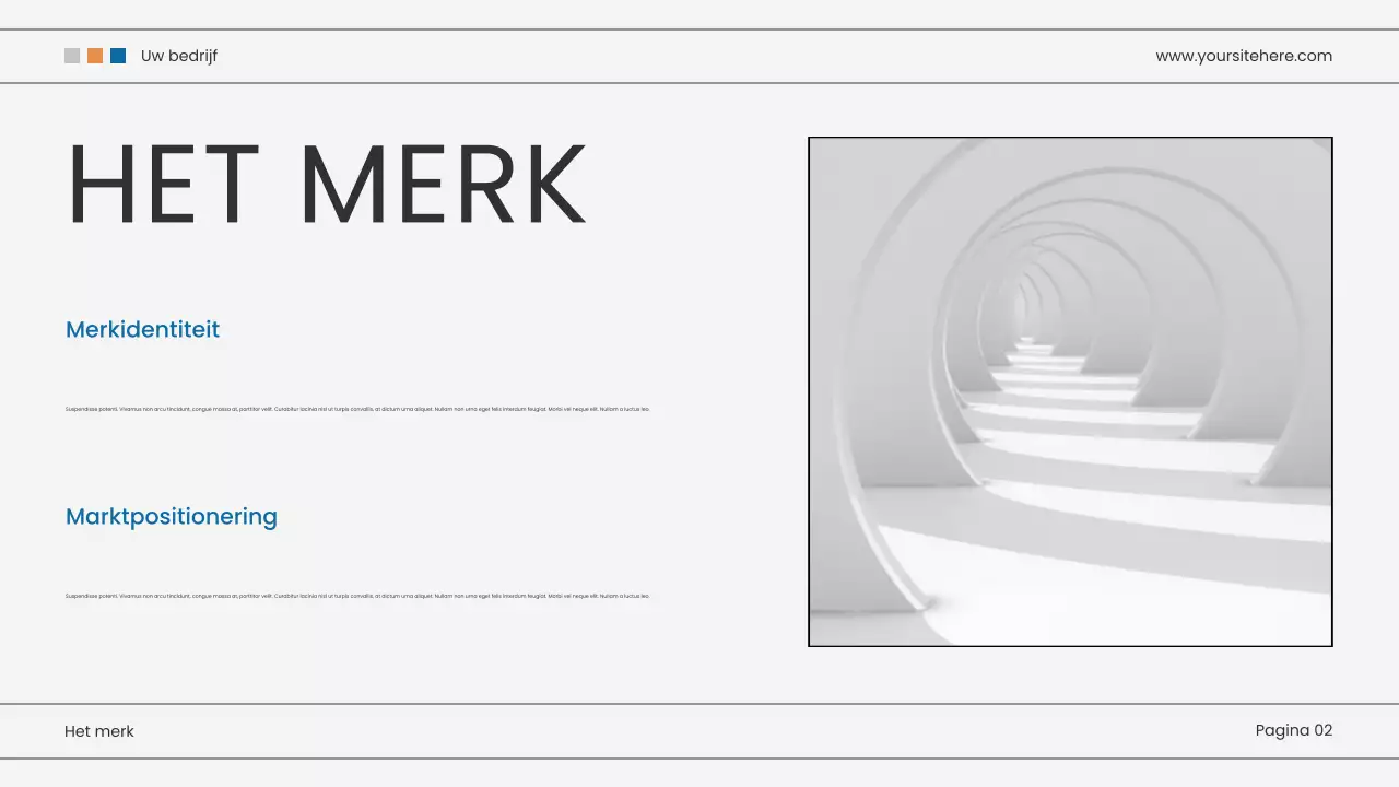 blauwe moderne marketingpresentatie