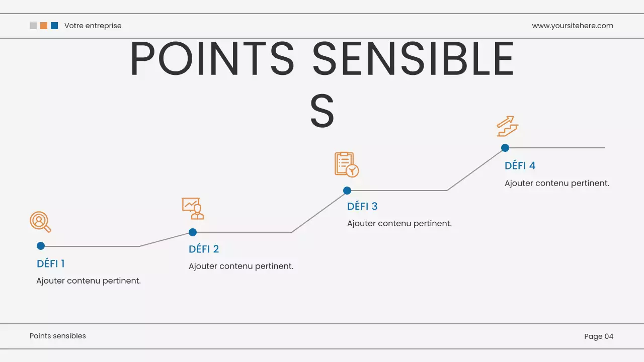 présentation marketing moderne bleue