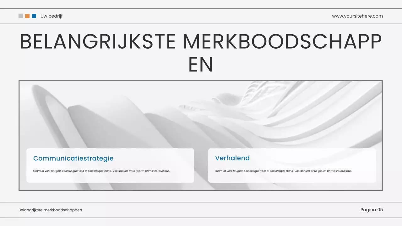 blauwe moderne marketingpresentatie