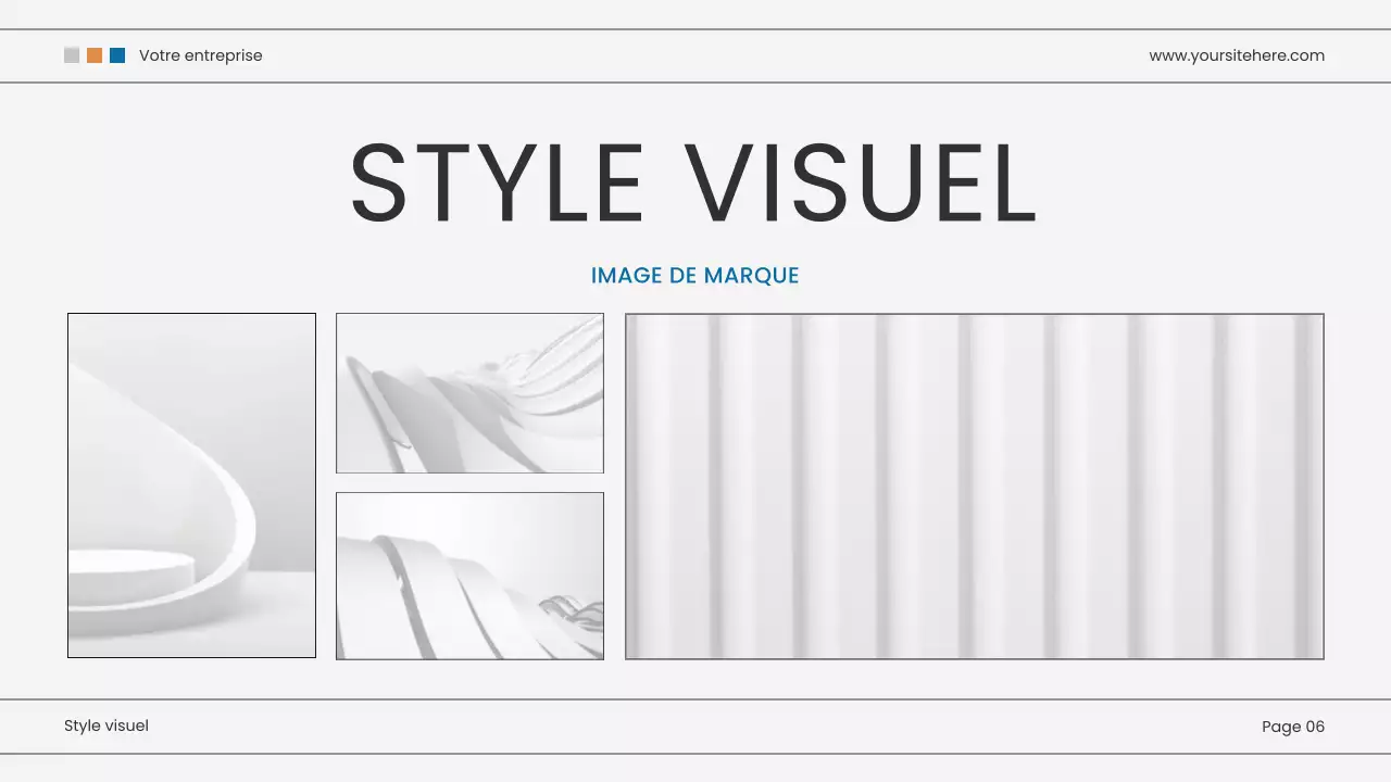 présentation marketing moderne bleue