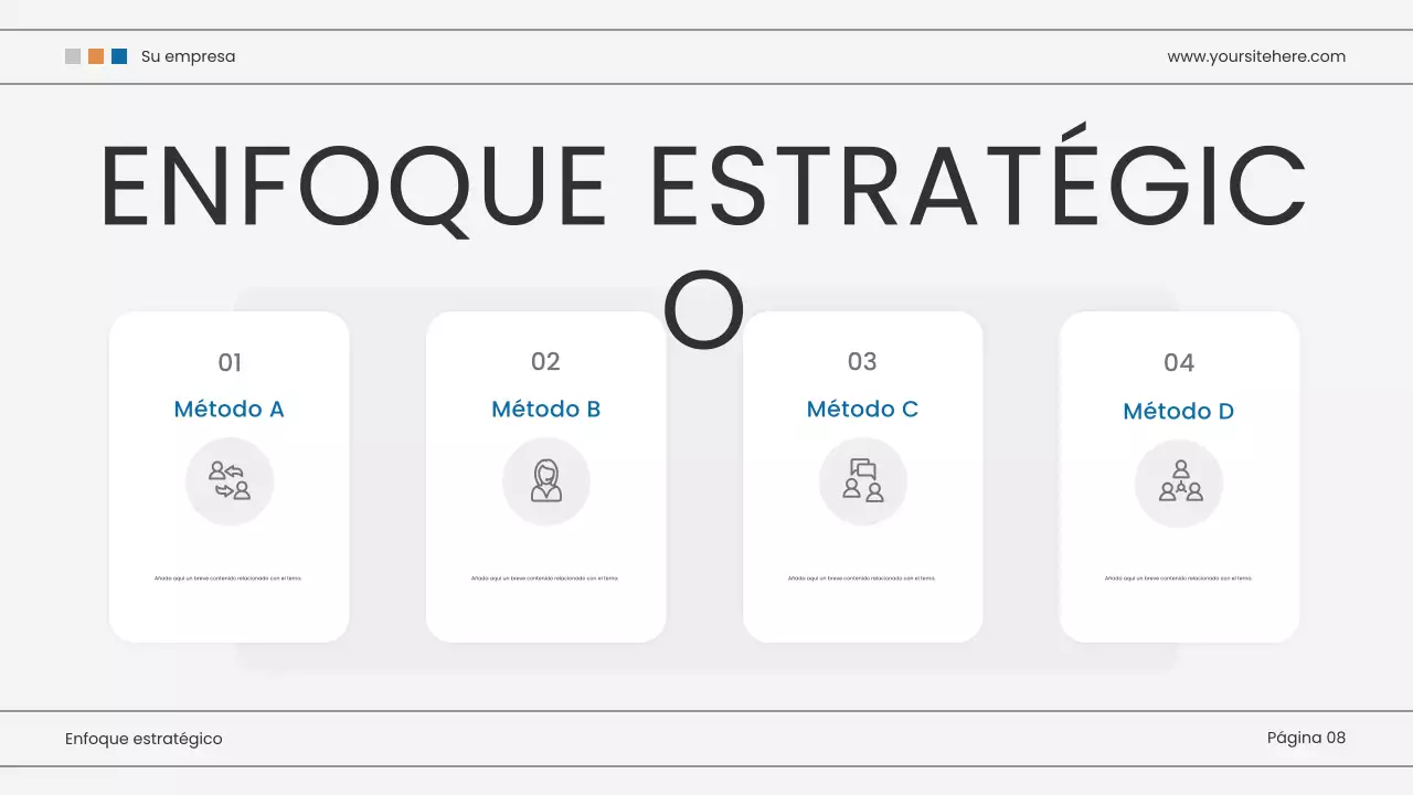 Presentación de marketing moderna azul